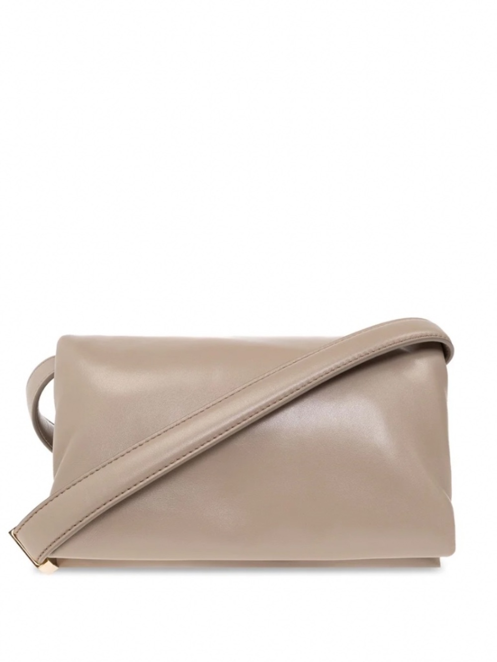 NWT Marni mini Prisma leather clutch bag cork taupe crossbody, shoulder handbag